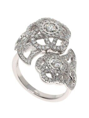 Chanel Camellia Diamond 53 Ring 18K White Gold